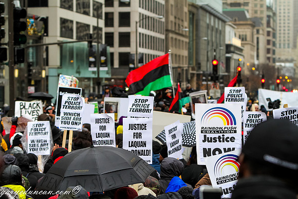 Laquan Mcdonald protest in Chicago, IL