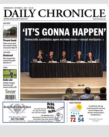 Democratic Gubernatorial debate in DeKalb, IL