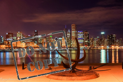 Chicago Skyline with Scupture