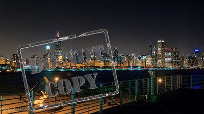 Chicago Skyline Adler Planetarium